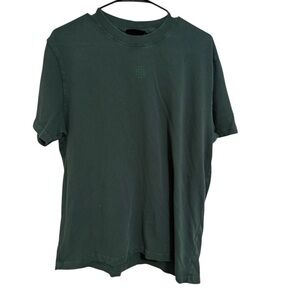Ninth Hall Fundamentals Minimalist Distressed Faded Tee Forest Green Mens Medium